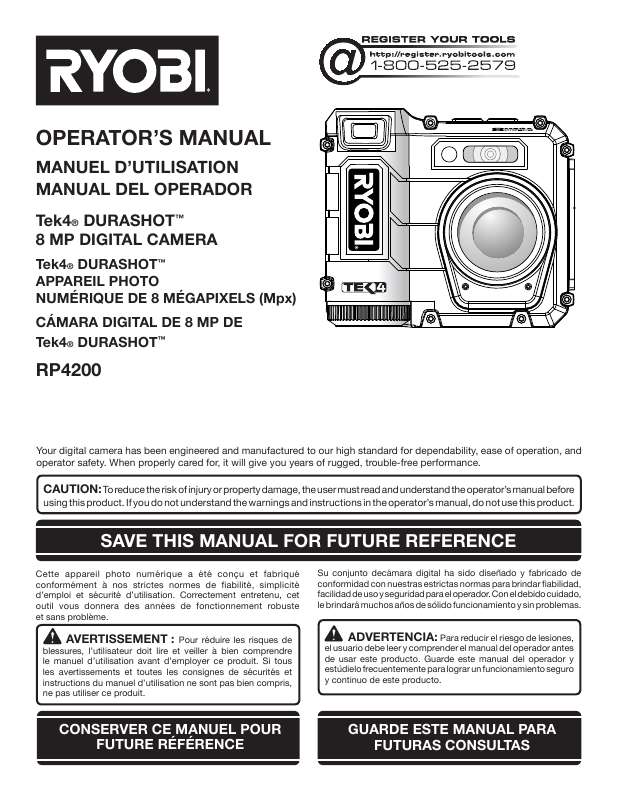 Guide utilisation  RYOBI RP4200  de la marque RYOBI