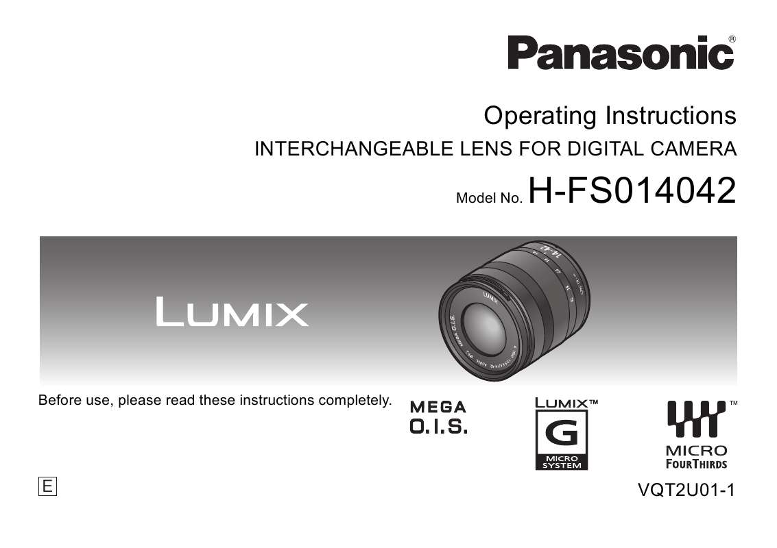 Guide utilisation PANASONIC H-FS014042E  de la marque PANASONIC