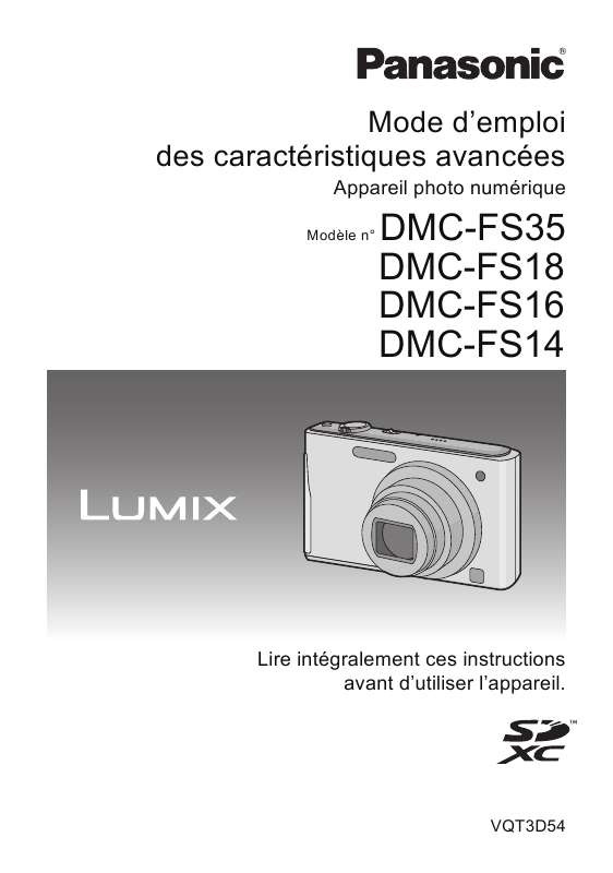 Guide utilisation PANASONIC LUMIX DMC-FS35EG  de la marque PANASONIC