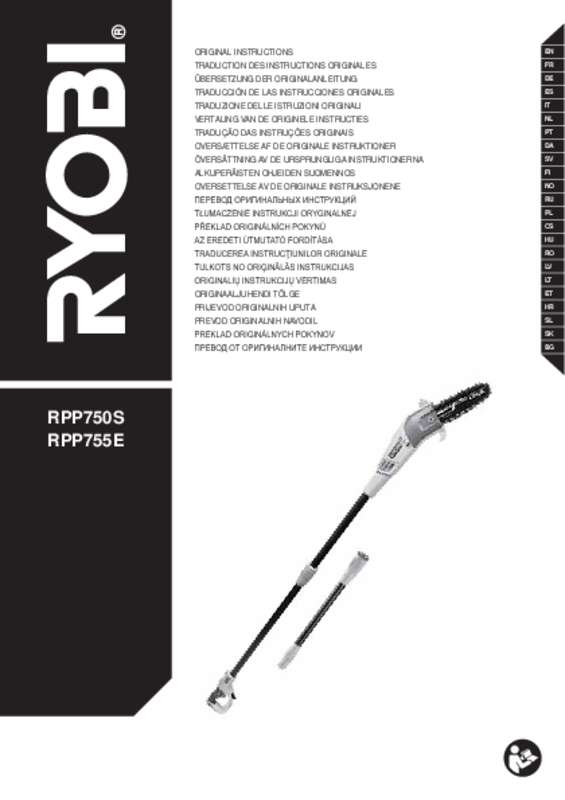 Guide utilisation RYOBI RPP755E  de la marque RYOBI