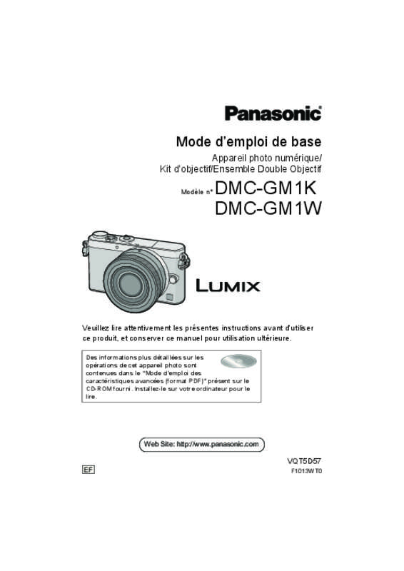 Guide utilisation PANASONIC LUMIX DMC-GM1KEF  de la marque PANASONIC