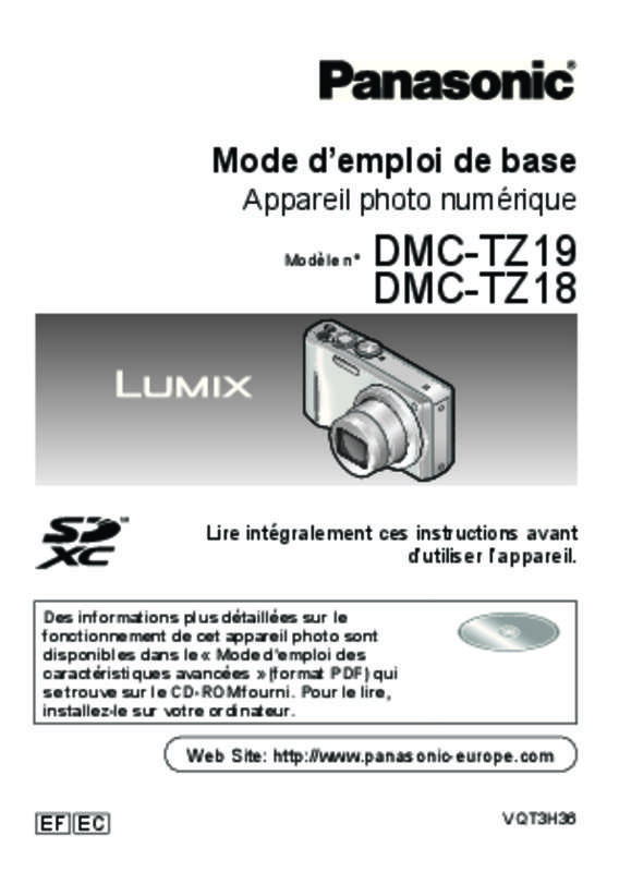 Guide utilisation PANASONIC LUMIX DMC-TZ18EC  de la marque PANASONIC