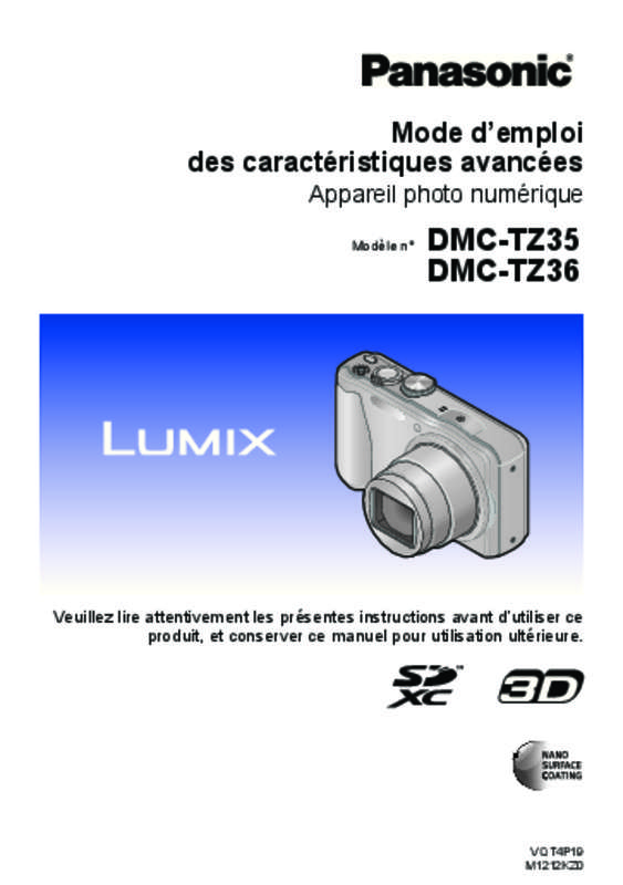 Guide utilisation PANASONIC LUMIX DMC-TZ36EG  de la marque PANASONIC