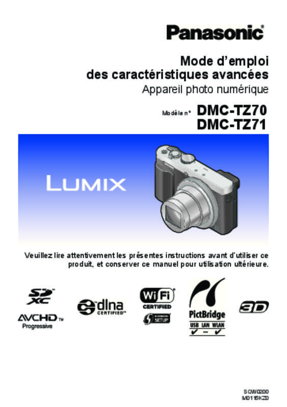 Guide utilisation PANASONIC DMC-TZ70EF  de la marque PANASONIC