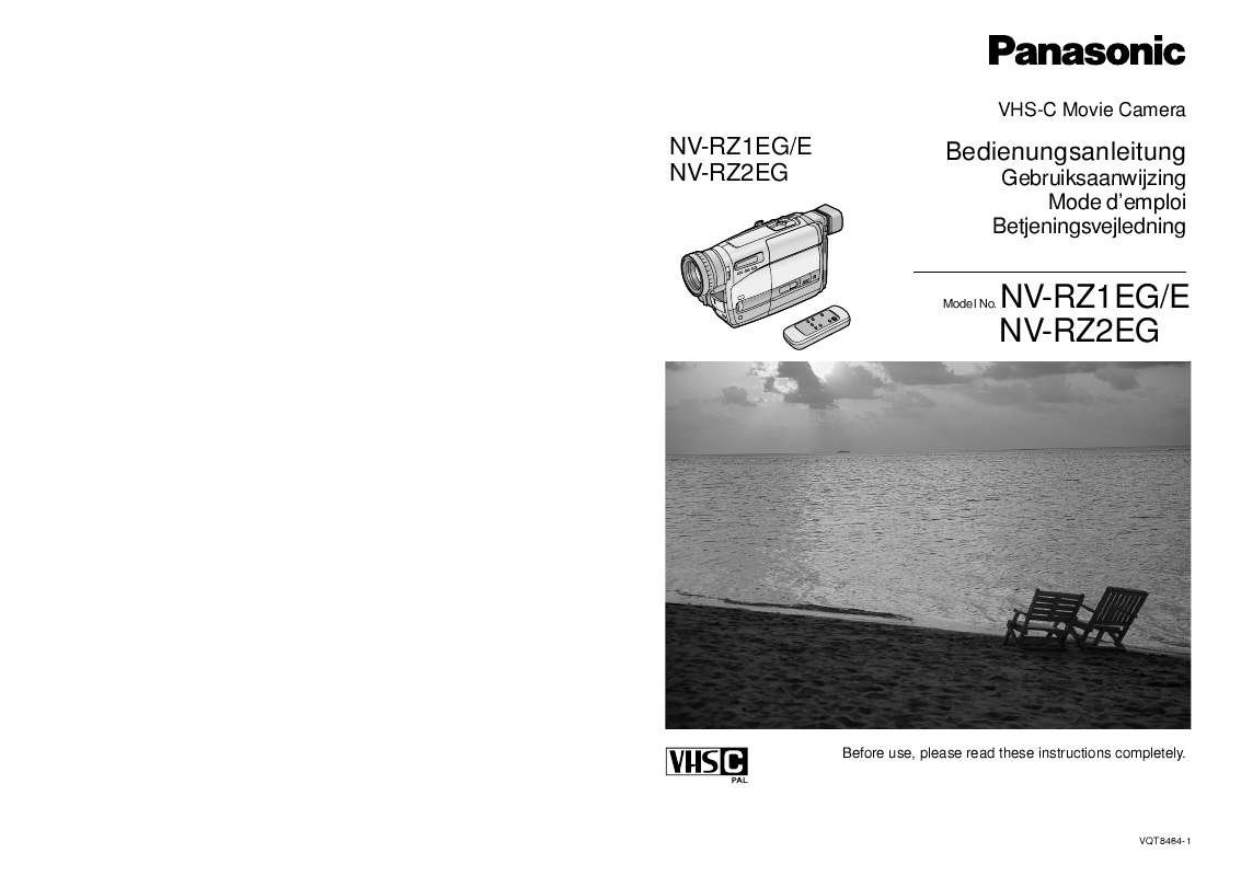Guide utilisation PANASONIC NVRZ1EG-G  de la marque PANASONIC