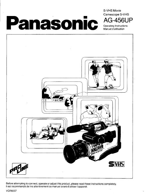 Guide utilisation PANASONIC AG-456UP  de la marque PANASONIC