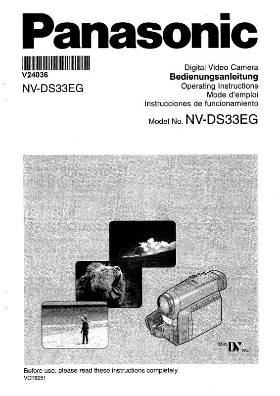 Guide utilisation PANASONIC NV-DS33EG  de la marque PANASONIC