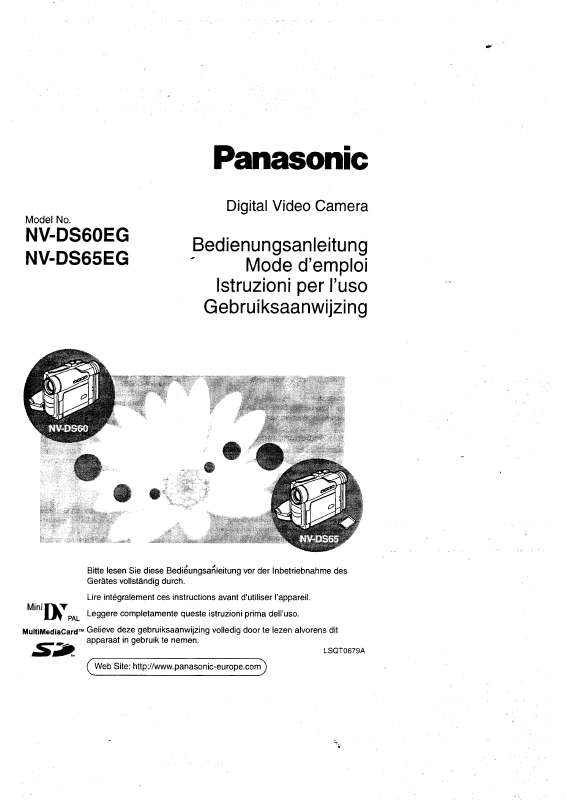 Guide utilisation PANASONIC NV-DS60  de la marque PANASONIC