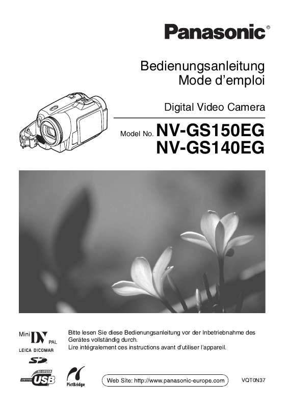 Guide utilisation PANASONIC NV-GS140EG  de la marque PANASONIC