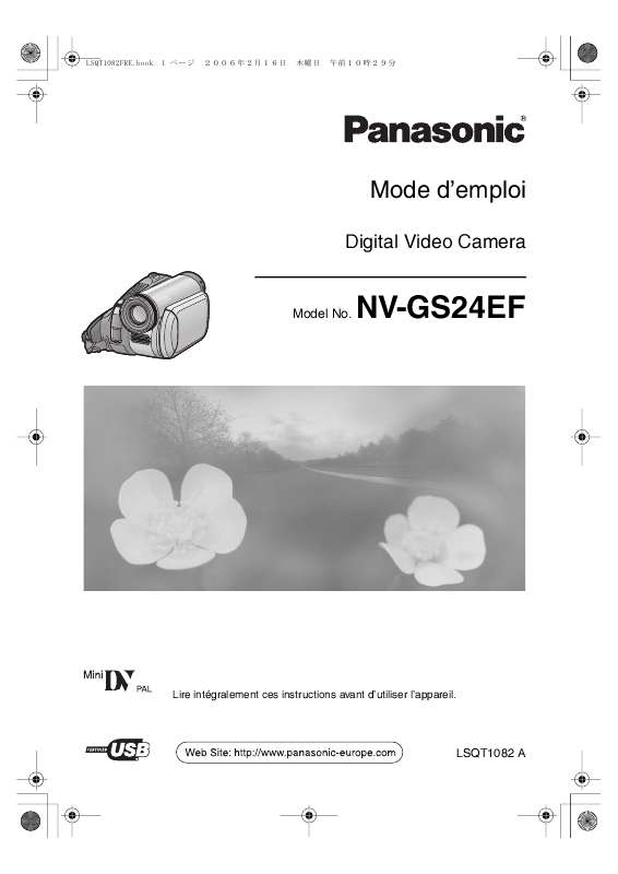 Guide utilisation PANASONIC NV-GS24EF  de la marque PANASONIC