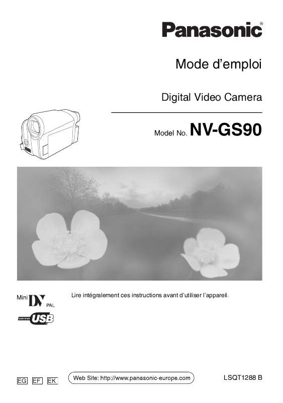 Guide utilisation PANASONIC NV-GS90  de la marque PANASONIC