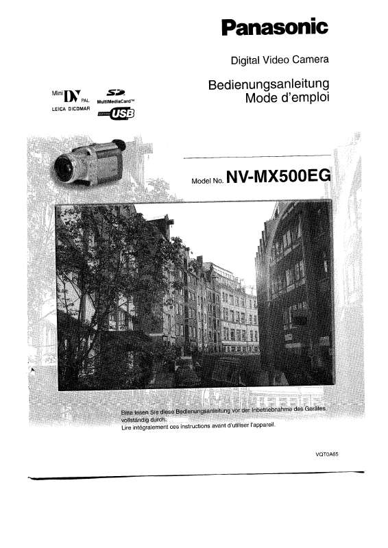 Guide utilisation PANASONIC NV-MX500  de la marque PANASONIC