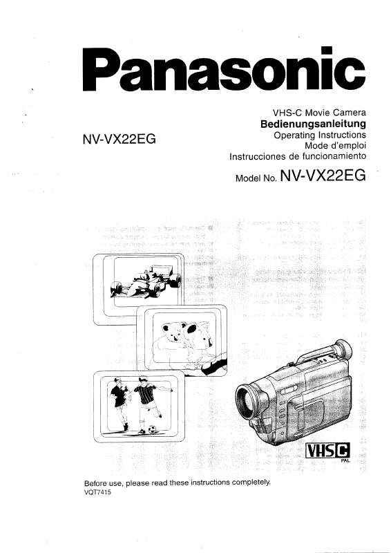 Guide utilisation PANASONIC NV-VX22EG  de la marque PANASONIC