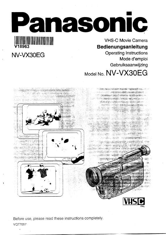 Guide utilisation PANASONIC NV-VX30EG  de la marque PANASONIC