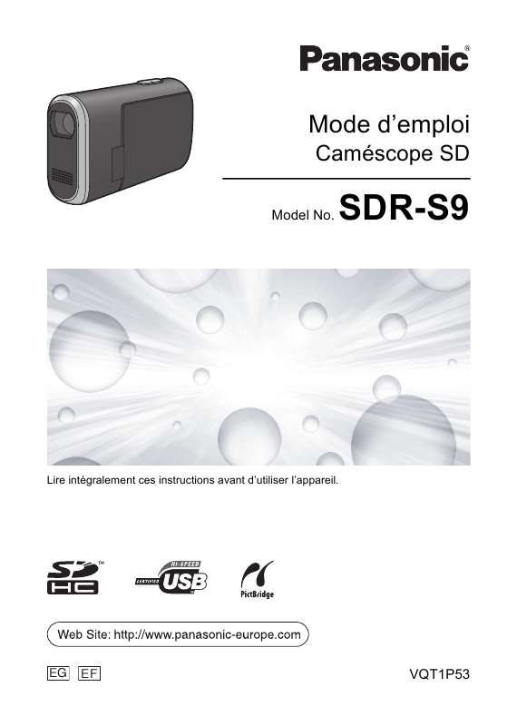 Guide utilisation PANASONIC SDR-S9  de la marque PANASONIC