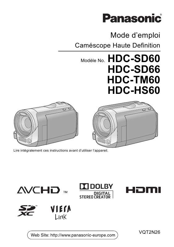 Guide utilisation PANASONIC HDC-SD66  de la marque PANASONIC