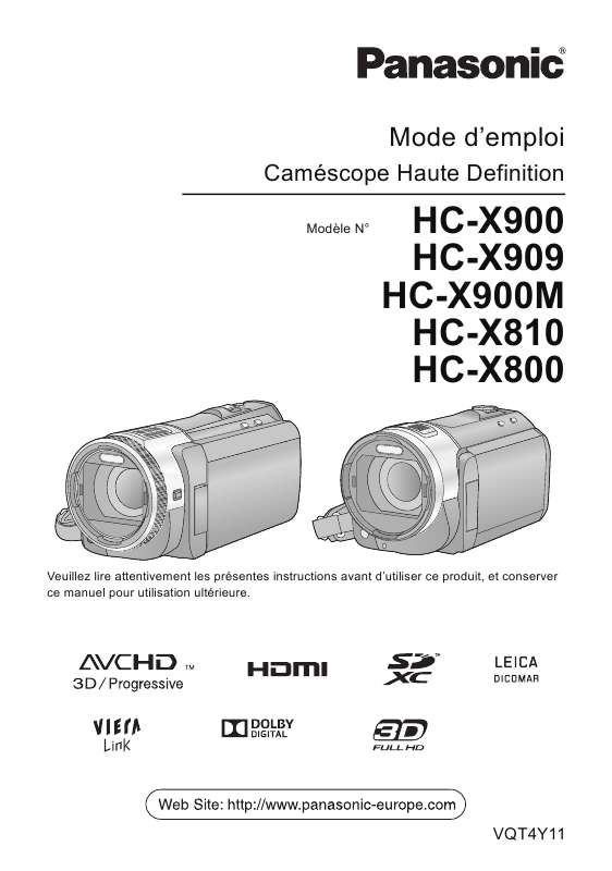 Guide utilisation PANASONIC HC-X810EG  de la marque PANASONIC