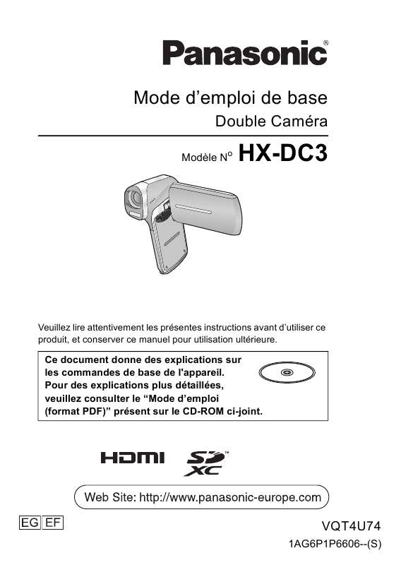Guide utilisation PANASONIC HX-DC3EG  de la marque PANASONIC