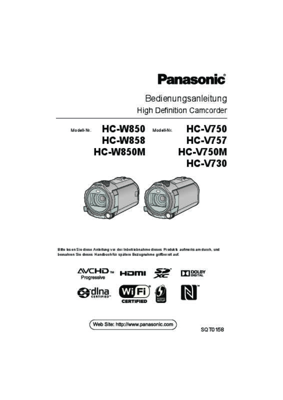 Guide utilisation PANASONIC HC-W850MEG  de la marque PANASONIC