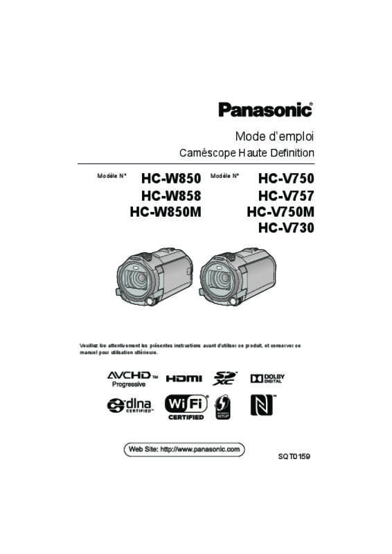 Guide utilisation PANASONIC HX-W858EG  de la marque PANASONIC