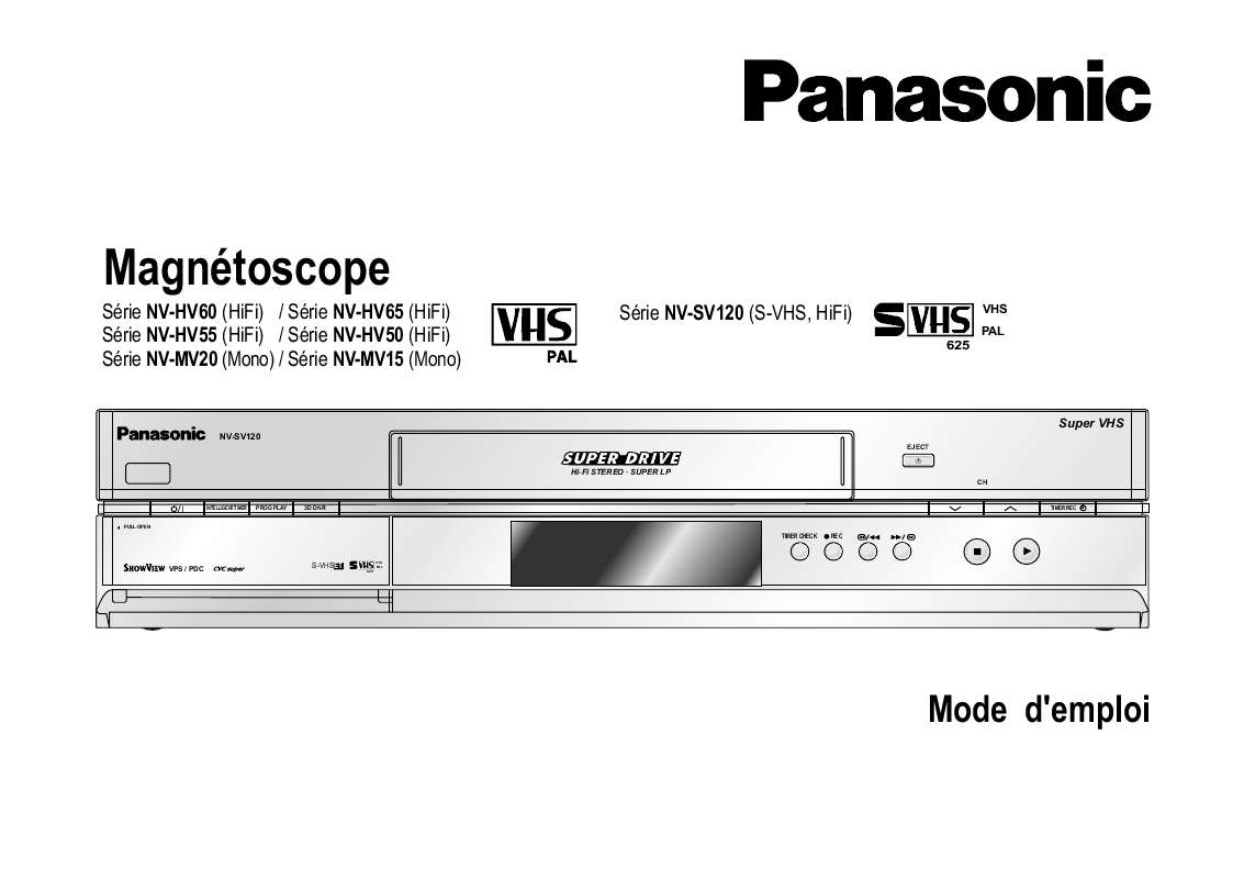 Guide utilisation PANASONIC NVHV55  de la marque PANASONIC