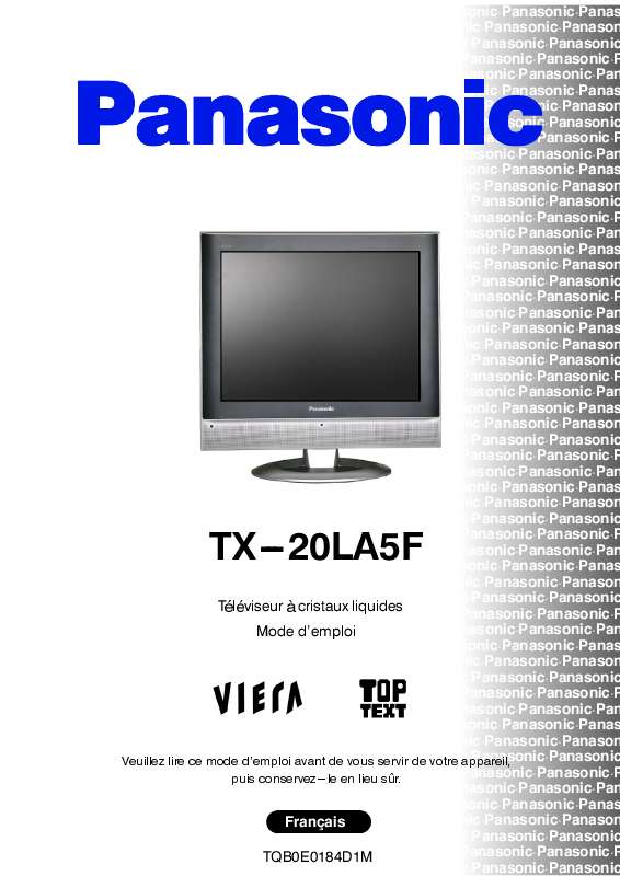 Guide utilisation PANASONIC TX-20LA5F  de la marque PANASONIC
