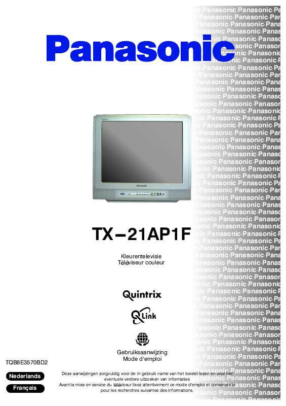 Guide utilisation PANASONIC TX-21AP1F  de la marque PANASONIC