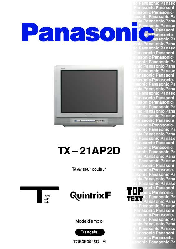 Guide utilisation PANASONIC TX-21AP2D  de la marque PANASONIC