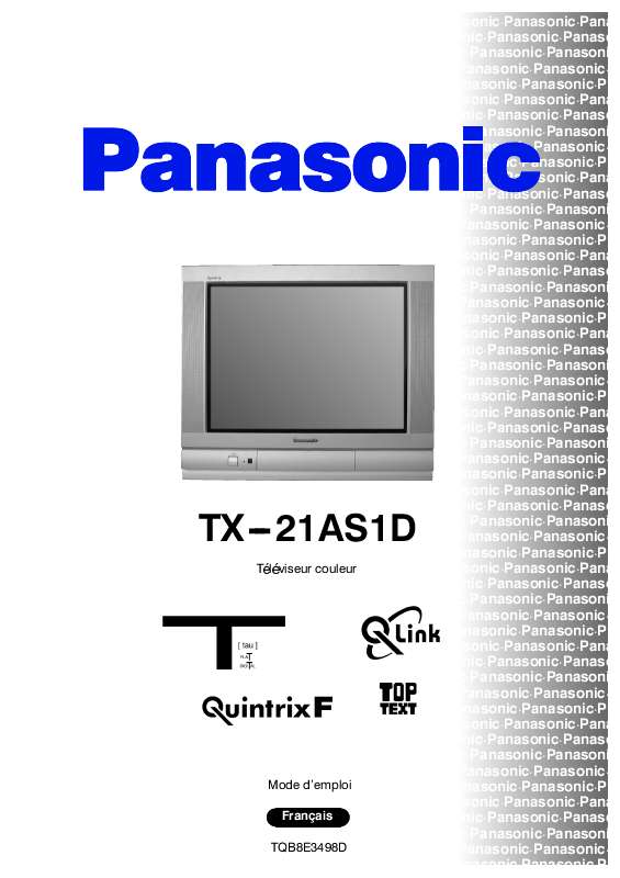 Guide utilisation PANASONIC TX-21AS1D  de la marque PANASONIC