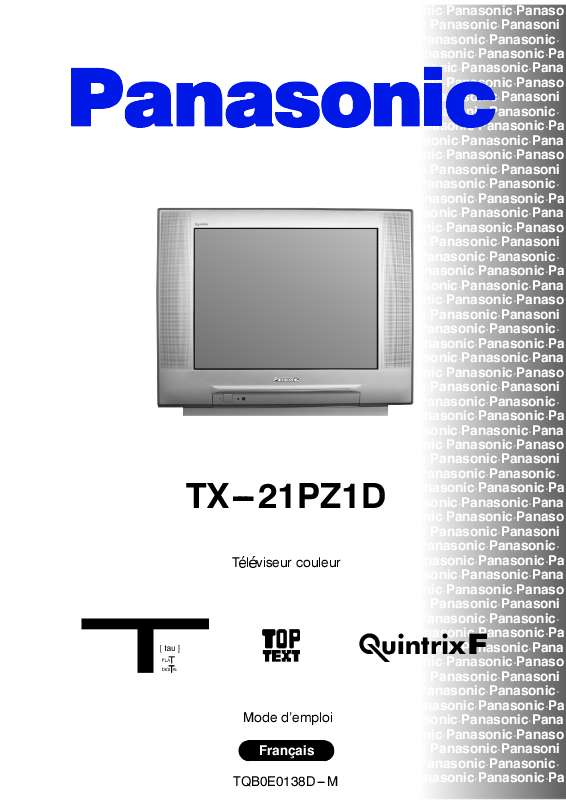 Guide utilisation PANASONIC TX-21PZ1D  de la marque PANASONIC