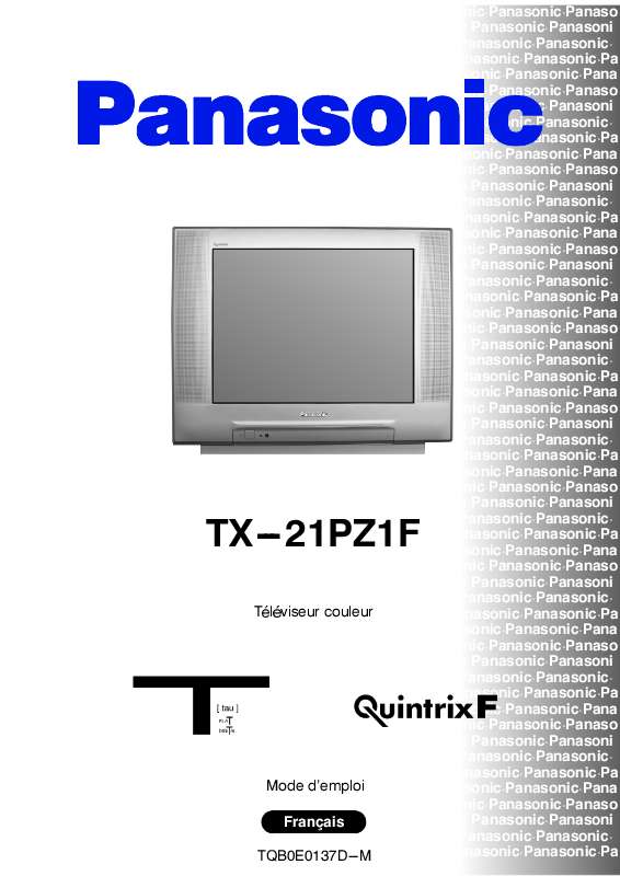 Guide utilisation PANASONIC TX-21PZ1F  de la marque PANASONIC