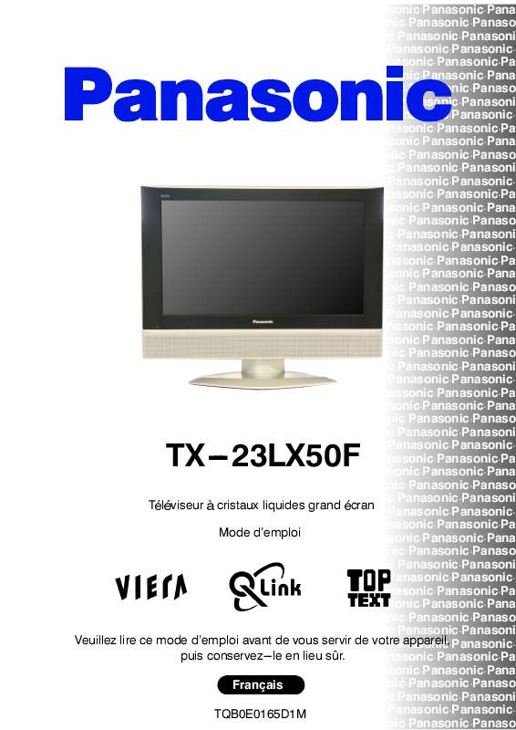 Guide utilisation PANASONIC TX-23LX50F  de la marque PANASONIC