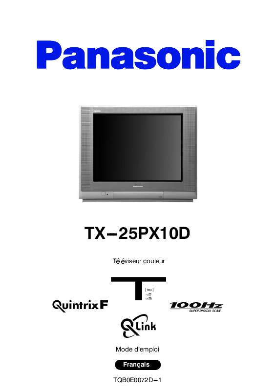 Guide utilisation PANASONIC TX-25PX10D  de la marque PANASONIC