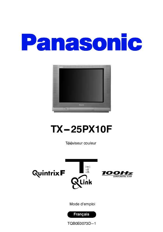 Guide utilisation PANASONIC TX-25PX10F  de la marque PANASONIC