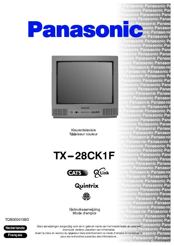 Guide utilisation PANASONIC TX-28CK1F  de la marque PANASONIC