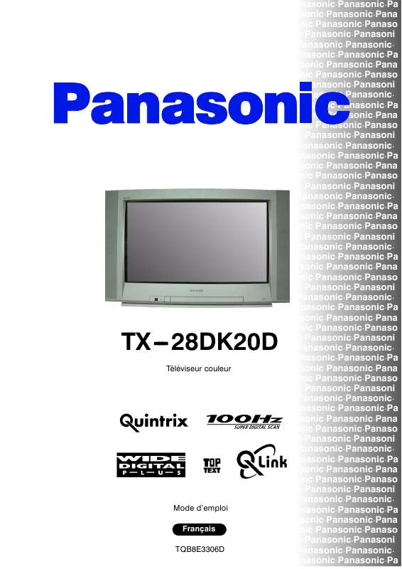 Guide utilisation PANASONIC TX-28DK20D  de la marque PANASONIC