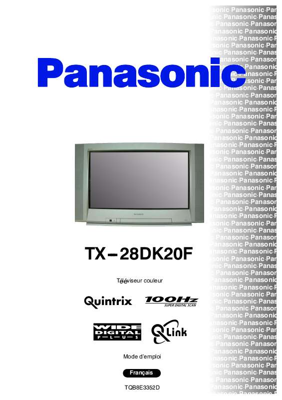 Guide utilisation PANASONIC TX-28DK20F  de la marque PANASONIC