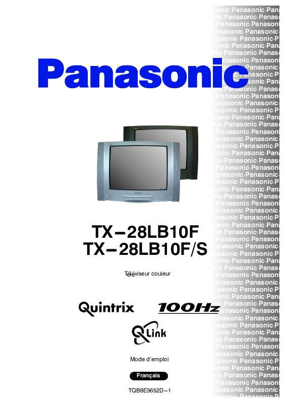 Guide utilisation PANASONIC TX-28LB10F  de la marque PANASONIC