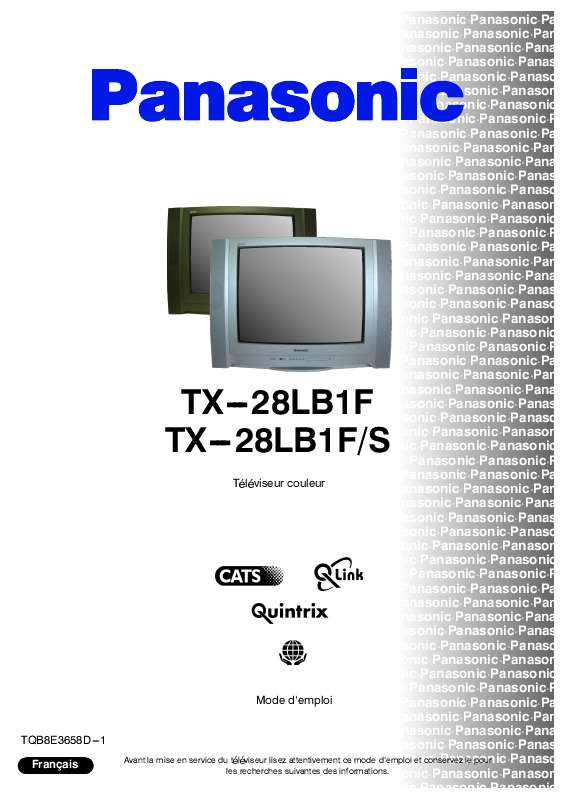 Guide utilisation PANASONIC TX-28LB1F  de la marque PANASONIC