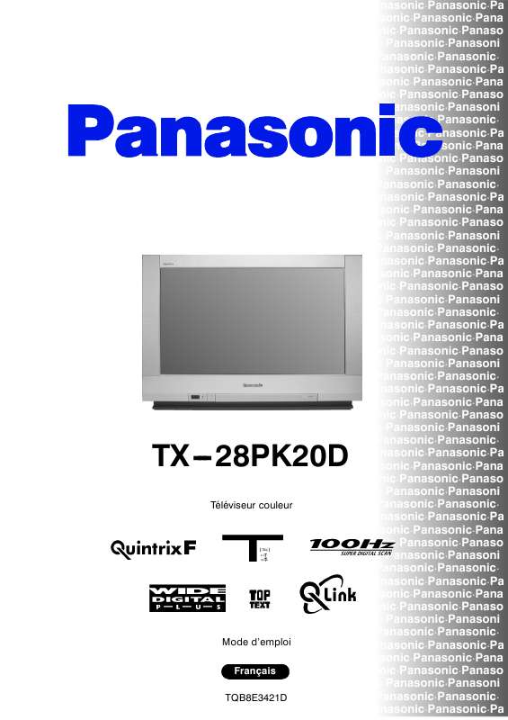 Guide utilisation PANASONIC TX-28PK20D  de la marque PANASONIC