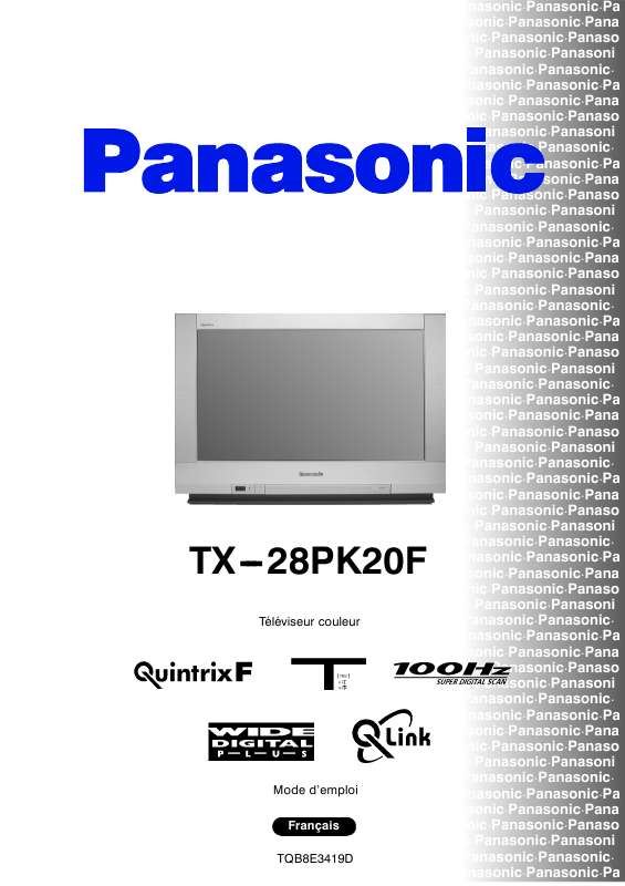 Guide utilisation PANASONIC TX-28PK20F  de la marque PANASONIC