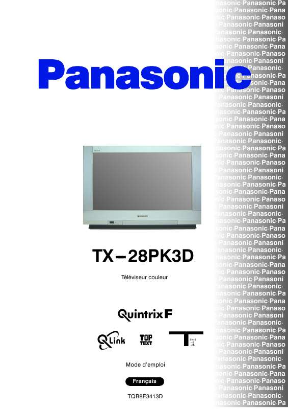 Guide utilisation PANASONIC TX-28PK3D  de la marque PANASONIC