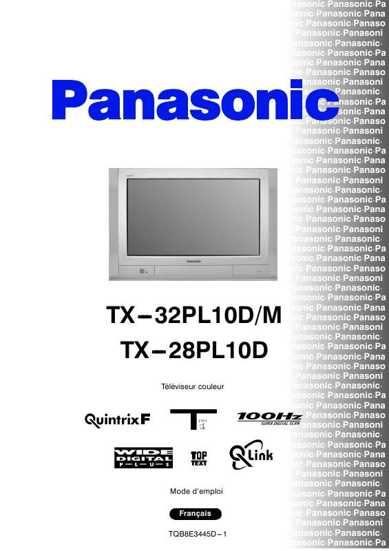 Guide utilisation PANASONIC TX-28PL10D  de la marque PANASONIC