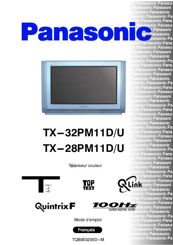 Guide utilisation PANASONIC TX-28PM11DU  de la marque PANASONIC