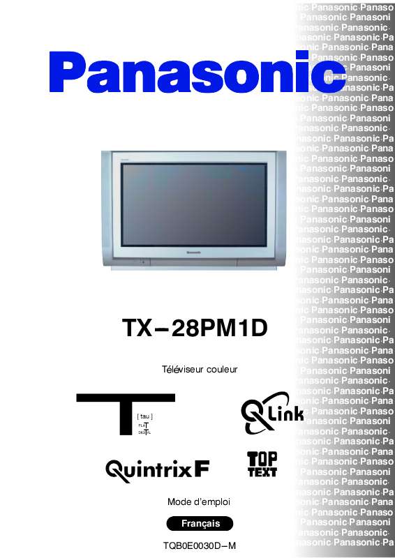 Guide utilisation PANASONIC TX-28PM1D  de la marque PANASONIC
