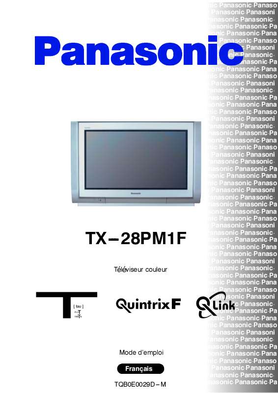 Guide utilisation PANASONIC TX-28PM1F  de la marque PANASONIC