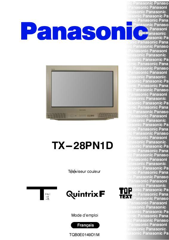 Guide utilisation PANASONIC TX-28PN1D  de la marque PANASONIC