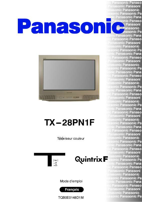 Guide utilisation PANASONIC TX-28PN1F  de la marque PANASONIC