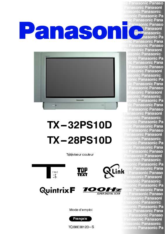 Guide utilisation PANASONIC TX-28PS10D  de la marque PANASONIC
