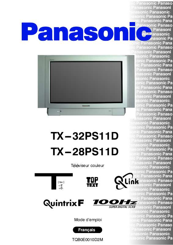 Guide utilisation PANASONIC TX-28PS11D  de la marque PANASONIC